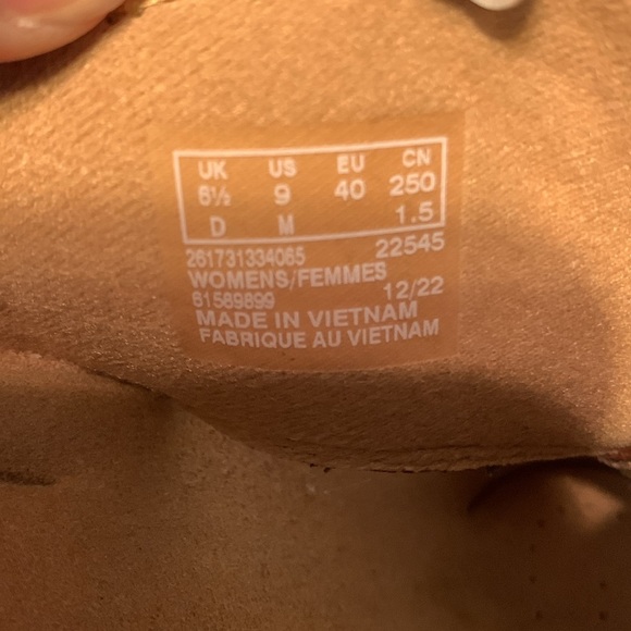 Clarks Tan Wedge Sandals with Cork Heel Giselle beach faux suede braid size 9 - Picture 6 of 6